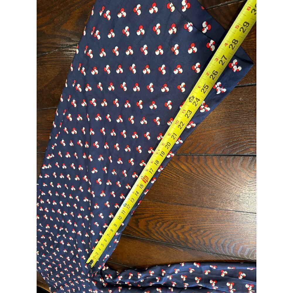BODEN whimsy cottagecore navy red and white design pants size 12 NWT - Picture 7 of 9